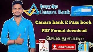 Canara bank passbook PDF format download Tamil E passbook download pdf tamil king Arul [upl. by Nnairak205]