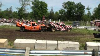 2011 Melrose  Shannonville Demolition Derby Stock Truck Feature [upl. by Oidualc855]