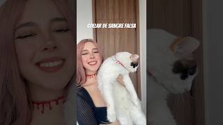 Collar de sangre falsa con silicon 😯🎃 viralvideo tips halloween [upl. by Joela]