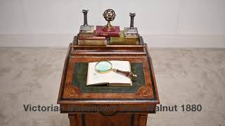 Victorian Davenport Desk Walnut 1880 [upl. by Neelat]