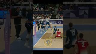 NGAPETH BOUNCING LINES 😮volleyball volley volleyballplayer nishidayuji yujinishida ngapeth [upl. by Nylesaj]