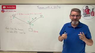 Statics Lesson 16  Equilibrium of a Particle 2D Forces Around a Pulley [upl. by Renita]