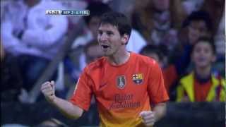 La Liga  Gol de Lionel Messi 24 en el Deportivo  FC Barcelona  20102012  J8 [upl. by Essile]