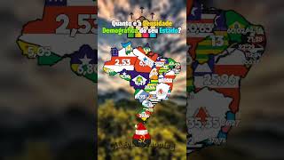 ● Densidade Demográfica no Brasil  mapper geography maps map maps mapping shorts history [upl. by Yecrad]