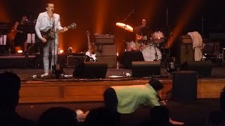 Alex Turner crawls on stage during TLSPs gig at Ace Hotel Theatre LA  20042016 [upl. by Akeim144]