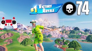 74 Elimination Solo Vs Squads Gameplay Wins Fortnite Chapter 5 Season 2 PS4 Controller [upl. by Brittney333]