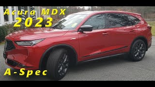 2023 Acura MDX Aspec Overview and Test Drive [upl. by Shute]