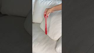 Staining my white couch with red crunchy slime How to remove slime from a couch [upl. by Irfan]