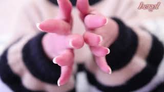 Natural long nailsASMRCloseup Hand Show With Bare long Nails [upl. by Essex]