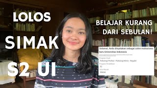 TIPS LOLOS S2 di UI Strategi Belajar SIMAK Online [upl. by Nil330]