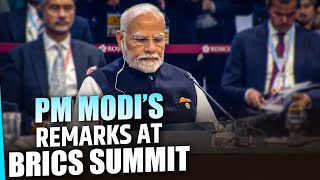 LIVE  PM Narendra Modi’s remarks at the BRICS Summit  Russia  India  Kazan [upl. by Bornstein]