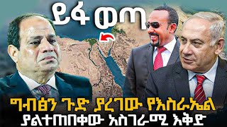 ግብጽን ጉድ የሰራው የእስራኤል ያልተጠበቀው አስገራሚ እቅድ [upl. by Crean913]