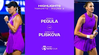 Jessica Pegula vs Karolina Pliskova  2024 Toronto Round 2  WTA Match Highlights [upl. by Lancey238]