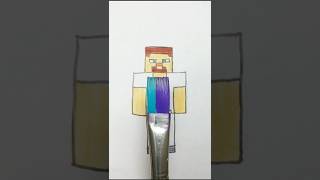 I am steve meme paint art minecraft shorts [upl. by Sremlahc]