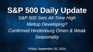 SampP 500 Daily Market Update for Friday September 20 2024 [upl. by Anitsirk998]