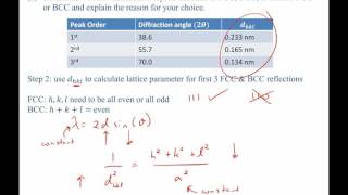 XRD Xray diffraction worked example problem [upl. by Esmerolda]