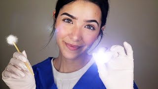 ASMR Medical Exam Ear Cleaning Scalp Exam Eye Exam [upl. by Dido223]