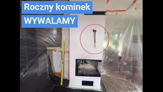 Kominek narożny z płaszczem wodnym Wymiana po roku [upl. by Anpas964]