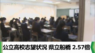 千葉県の公立高校志望状況 志望倍率が最も高かったのは県立船橋 257倍（20240202放送） [upl. by Nilre]