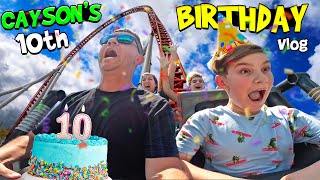 CAYSONS 10th BIRTHDAY FUNhouse Birthday Vlog [upl. by Enela97]