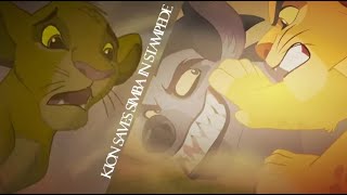 Kion saves Simba in stampede FANMADE [upl. by Arand709]