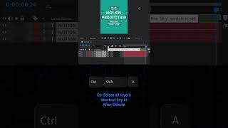 De Select all layers Shortcut Key in After Effects [upl. by Funch567]