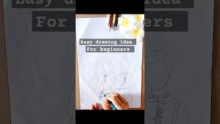 Easy drawing Idea for beginners 😊 Abirbhav and pihu drawing📝 ✏️shortstrendingdrawing [upl. by Greenwald]