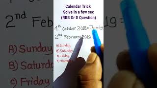 Calendar Trick  Reasoning Classes  Reasoning Questions  Math Trick shorts [upl. by Anilatac183]