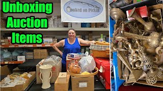 Unboxing Auction Items Harley Davidson Brass Vintage Barbie Hallmark amp much more [upl. by Pall]