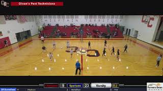 Crow Creek vs Wessington Springs High School Girls Varsity Volleyball [upl. by Huldah631]