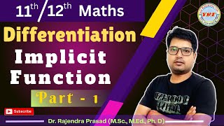 Derivative of implicit function I Differentiation I Part  1 I Class 12 I CBSE [upl. by Girardi969]