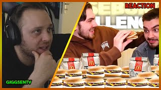 Giggsen Reagiert auf AbuGullo´s Cheesburger Challenge🍔🍔 REACTION  GIGGSEN LIVE [upl. by Mountford955]