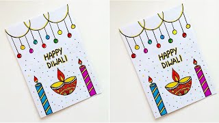 Diwali Card for competition • How to make easy Diwali Card • DIY Diwali greeting card making ideas [upl. by Slohcin790]