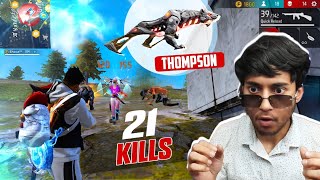 New Thompson😍 Solo Vs Squad Pro Lobby 21 Kills Gameplay  Free Fire Max [upl. by Robbi462]