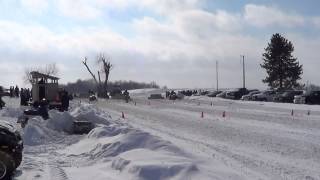 Snowmobile Drag Races near Greenville Ohio on 292014 [upl. by Cece]