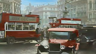 London 1920s in color 60fpsRemastered wsound design added [upl. by Tullusus]