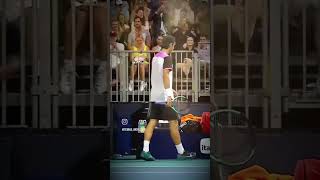 Blustering corner shot backhand 👽👽😲😲 tennis trending backhand edit wimbledon usopen [upl. by Bashee]