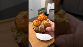 Air Fryer Loaded Seafood Baked Potatoes 🥔 [upl. by Ennovy519]