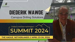 Interview  Diederik Wawoe Canopus Drilling Solutions  GGIS 2024 The Hague Netherlands [upl. by Reave]