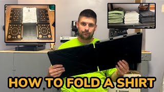 HOW TO FOLD A SHIRT USING A TSHIRT FOLDER  Boxlegend V3 shirt board ￼ [upl. by Eikcid]