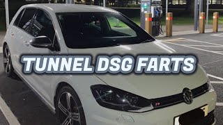 STOCK MK75 GOLF R DSG FART SOUND UNDER TUNNEL [upl. by Aretha]