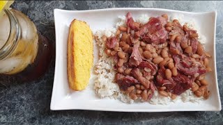 How To Make Southern Style Pinto Beans With Smoked Pork Necks In The Crockpot [upl. by Ilana]