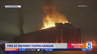 Officials provide update on massive hangar fire in Orange County [upl. by Sinnel]