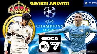 REAL MADRID  MANCHESTER CITY PRONOSTICO Quarti di finale Champions League FC24 [upl. by Motch]