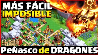 PEÑASCO de DRAGONES  FÁCIL  🐲 CLASH OF CLANS  en 2 ATAQUES [upl. by Aidin639]