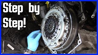 How to Replace a Clutch and Throw Out Bearing Front Wheel Drive Vehicle  Step by Step [upl. by Naejeillib83]