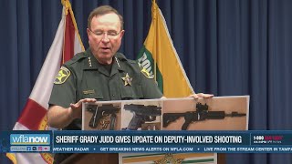 Sheriff Grady Judd gives update on shooting that left suspect dead 2 deputies injured [upl. by Attenwahs342]