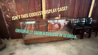 Old lead glass display case ￼ old college display case repurposed in my man cave [upl. by Venezia930]