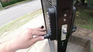 Digital Lock Black Borg 5000 With Borg Latch On 60mm Steel Gate [upl. by Drahsar670]