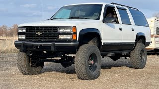 1993 K2500 Suburban Solid Axle Swap Update  81 Vortec Swap [upl. by Jelene]